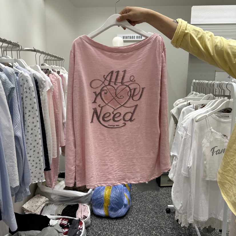 VINTAGE 888韓國代購女士新款真品時尚人氣休閑職業長袖T恤VINTAGE888/TRIPLE EIGHT長袖T恤圖色1