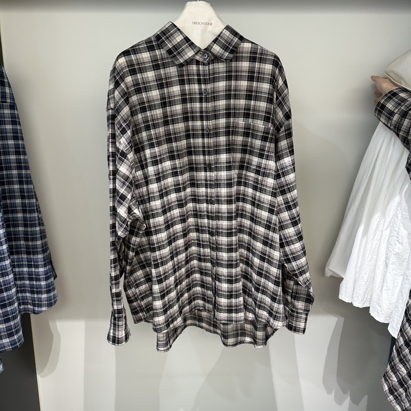 FRENCH DOOR韓國直郵女裝新品26春夏熱賣襯衫蕾絲衫格子FRENCH DOOR襯衫/蕾絲衫圖色1