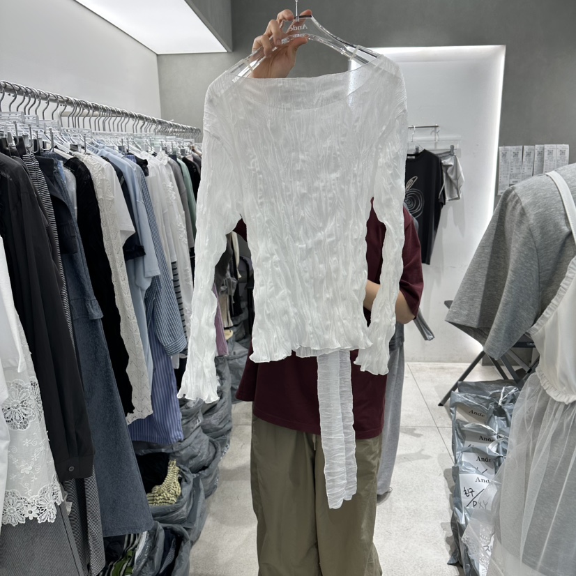 ANDE韓國代購女士新品職業休閑熱賣真品人氣時尚推薦長袖T恤Ande長袖T恤