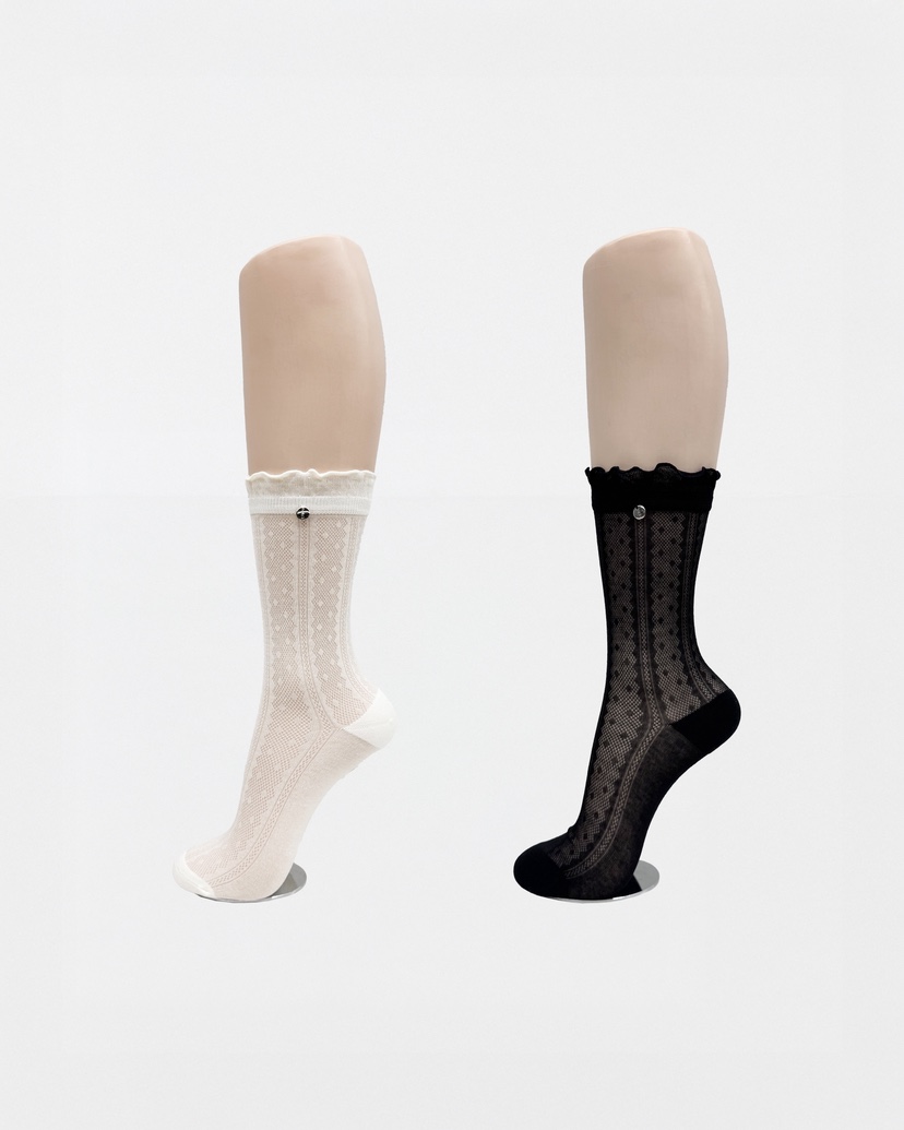 ROOKIE BUD韓國東大門代購女士新品時尚推薦熱賣襪子荷葉邊ROOKIE BUD-P襪子