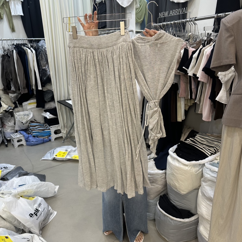 BILLION-L韓國代購女士新款休閑職業26春夏套裝不含絲巾褶裥BILLION-L套裝