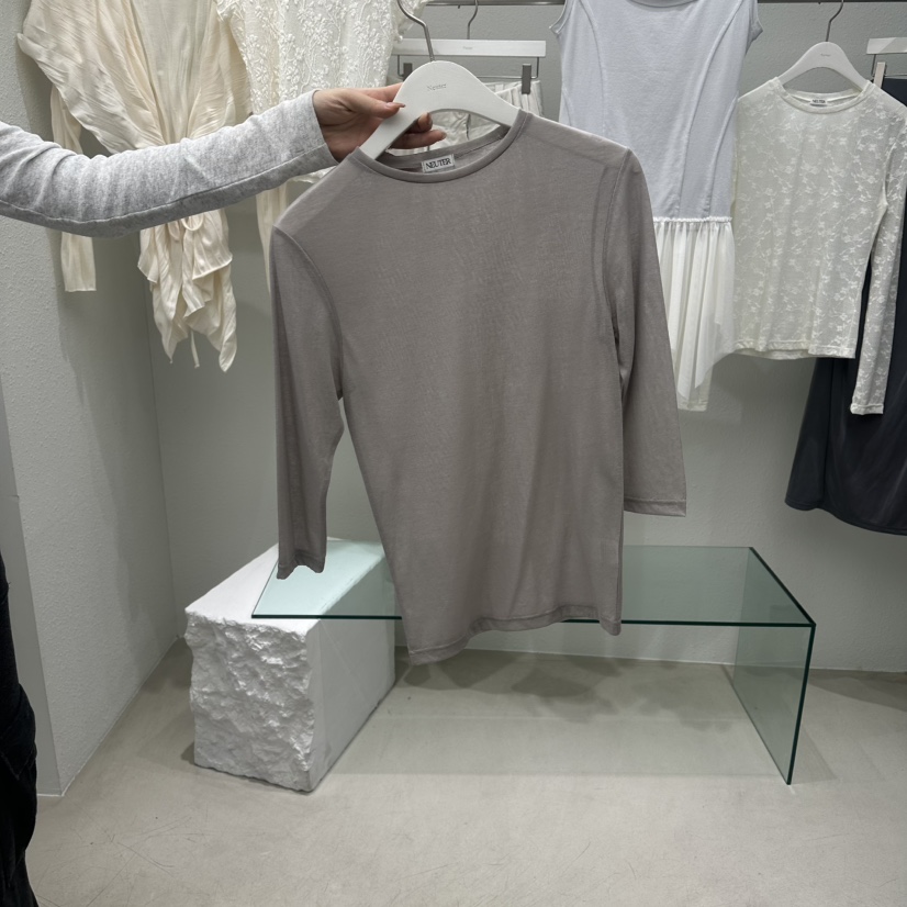 NEUTER韓國代購女士新品熱賣26春夏職業時尚人氣推薦T恤透明NEUTERT恤圖色2