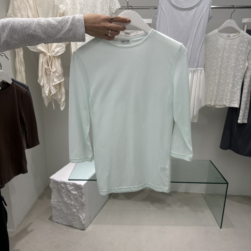 NEUTER韓國代購女士新品熱賣26春夏職業時尚人氣推薦T恤透明NEUTERT恤圖色4