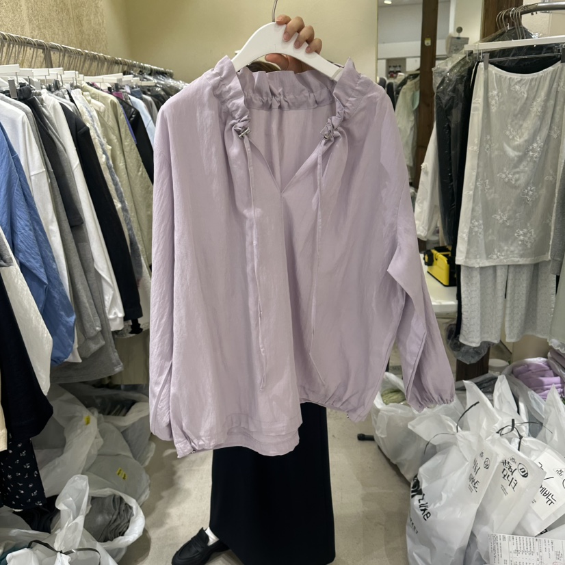 REFLAT韓國東大門直郵女裝新品熱賣26春夏休閑襯衫蕾絲衫REFLAT襯衫/蕾絲衫圖色1