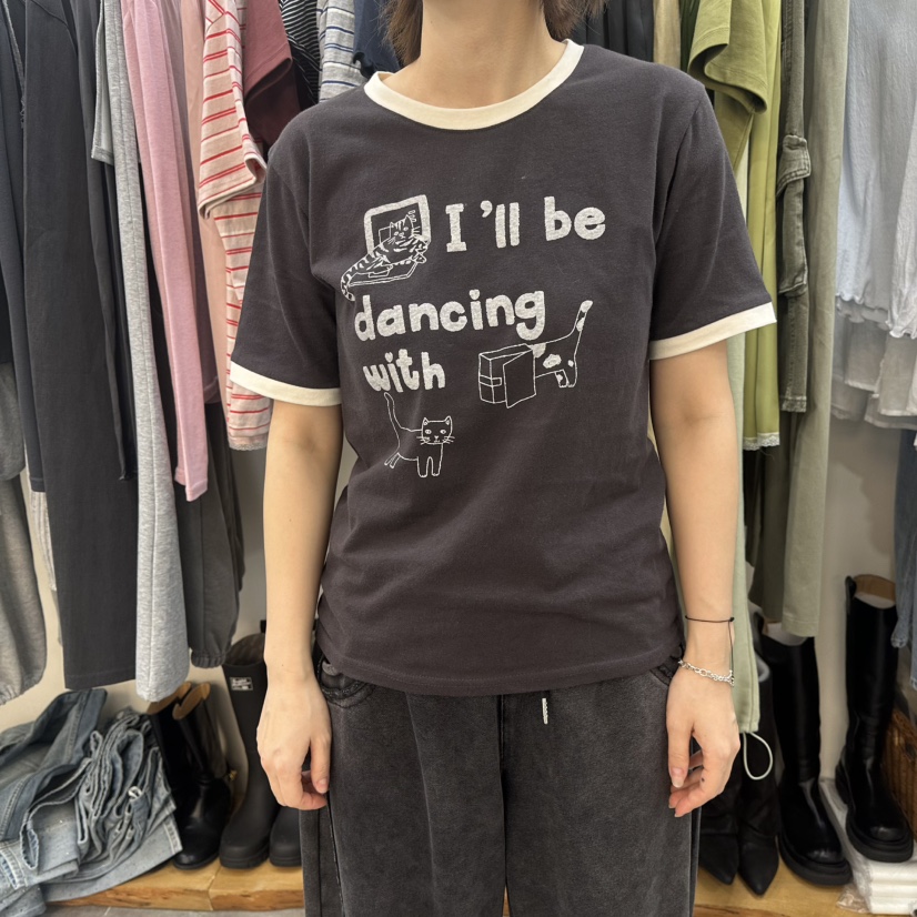 DELIGHT-L韓國東大門代購女裝新款26春夏推薦職業T恤撞色DELIGHT-LT恤圖色2