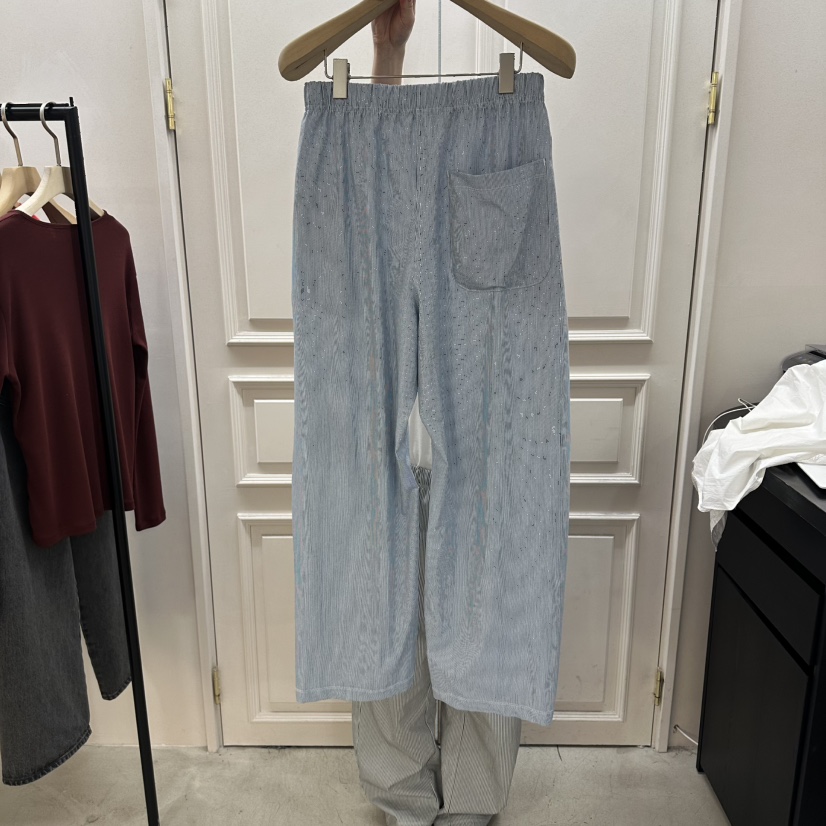 MYOS韓國直郵女士新款時尚熱賣推薦真品人氣職業休閑褲條紋MYOS休閑褲