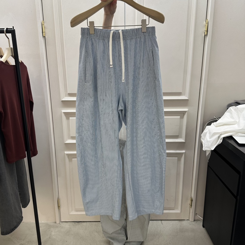 MYOS韓國直郵女士新款時尚熱賣推薦真品人氣職業休閑褲條紋MYOS休閑褲圖色2