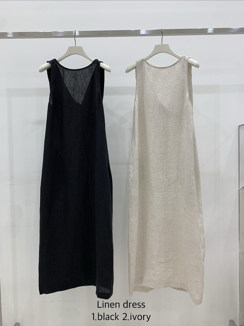 ARVE韓國直郵實拍女士新款休閑時尚職業人氣26春夏連衣裙亞麻ARVE連衣裙