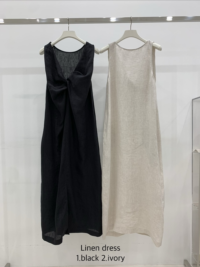 ARVE韓國直郵實拍女士新款休閑時尚職業人氣26春夏連衣裙亞麻ARVE連衣裙