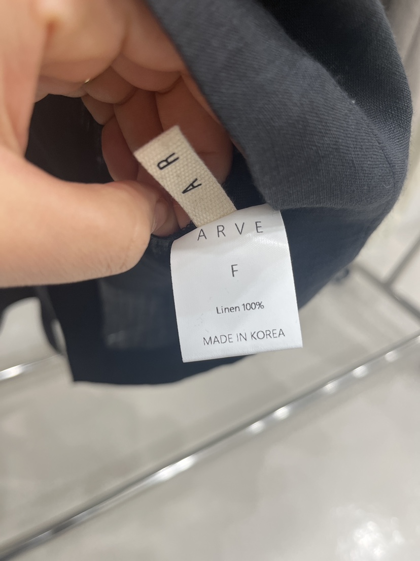 ARVE韓國直郵實拍女士新款休閑時尚職業人氣26春夏連衣裙亞麻ARVE連衣裙