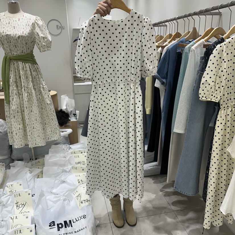 EN.U韓國東大門代購女士新品熱賣休閑26春夏職業人氣連衣裙EN.U連衣裙圖色1