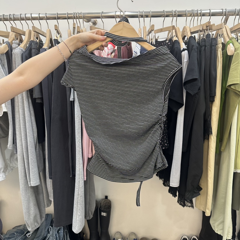 DELIGHT-L韓國直郵實拍女士新品職業推薦26春夏T恤含脖帶DELIGHT-LT恤