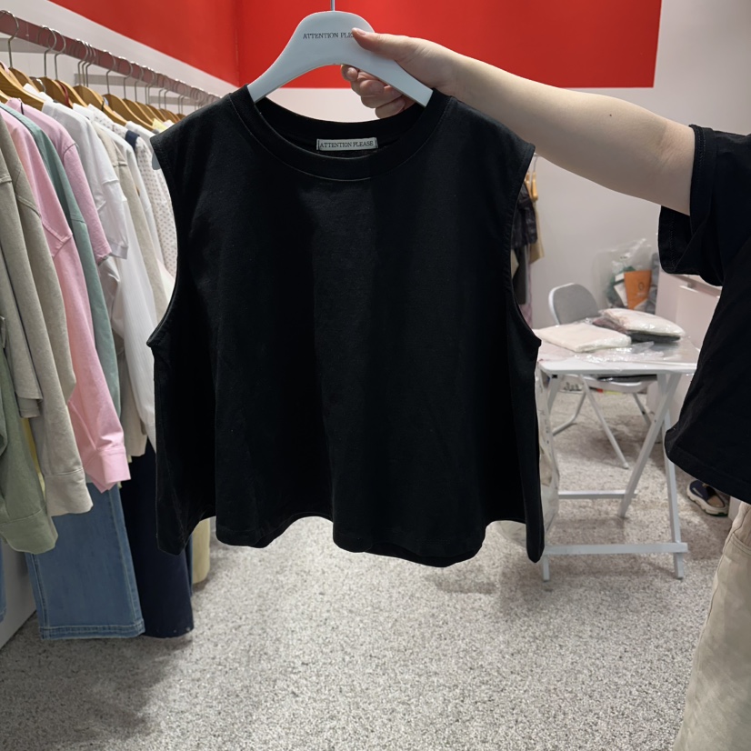 ATPZ韓國東大門代購女裝新款休閑職業熱賣26春夏馬甲喇叭形ATTENTION PLEAES馬甲圖色3