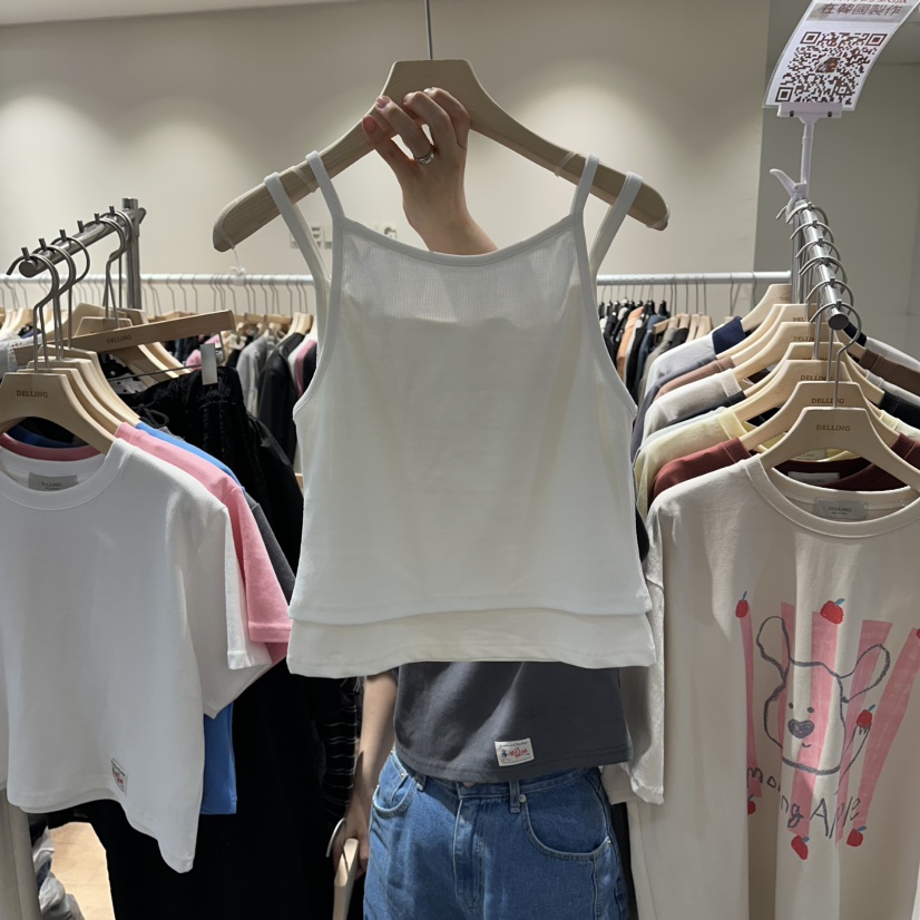 DELLING韓國東大門代購女士新款熱賣休閑26春夏人氣吊帶背心DELLING吊帶/背心