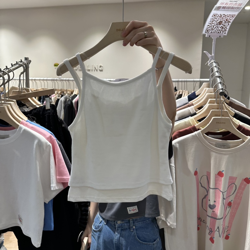 DELLING韓國東大門代購女士新款熱賣休閑26春夏人氣吊帶背心DELLING吊帶/背心圖色2