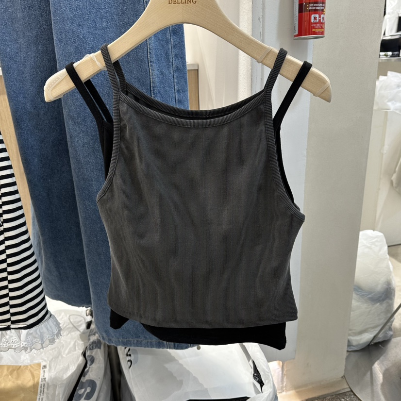 DELLING韓國東大門代購女士新款熱賣休閑26春夏人氣吊帶背心DELLING吊帶/背心圖色3