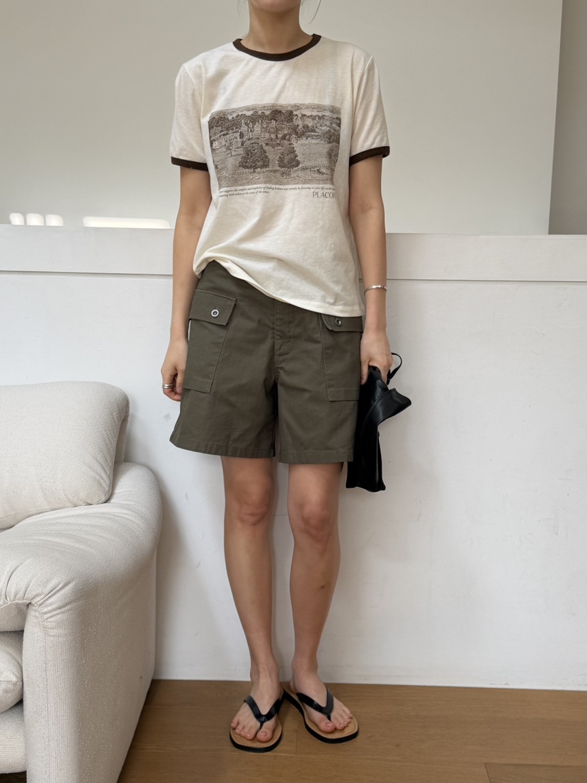 REGULARLY/PLACOR韓國東大門直郵女士新品人氣短褲人字紋REGULARLY/PLACOR短褲