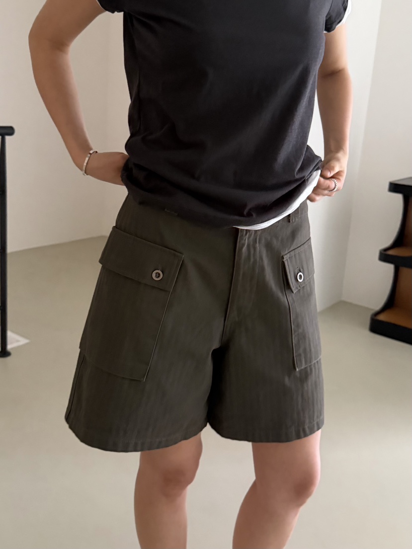 REGULARLY/PLACOR韓國東大門直郵女士新品人氣短褲人字紋REGULARLY/PLACOR短褲