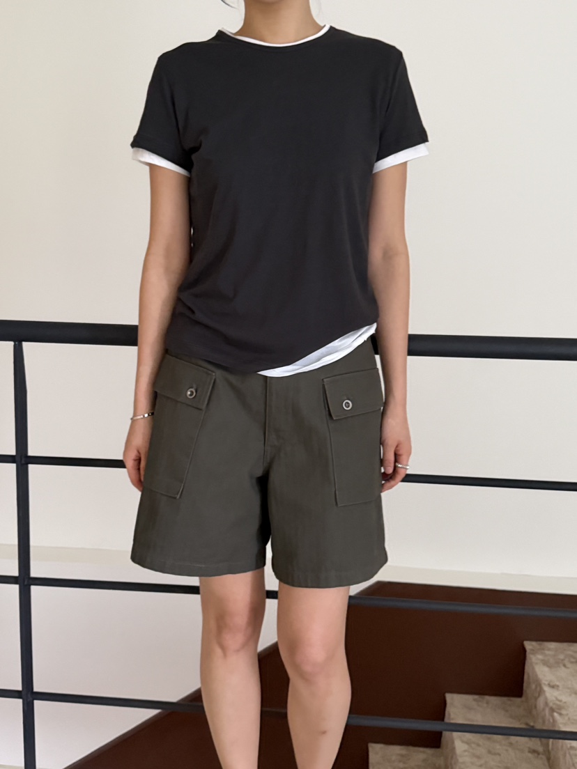 REGULARLY/PLACOR韓國東大門直郵女士新品人氣短褲人字紋REGULARLY/PLACOR短褲