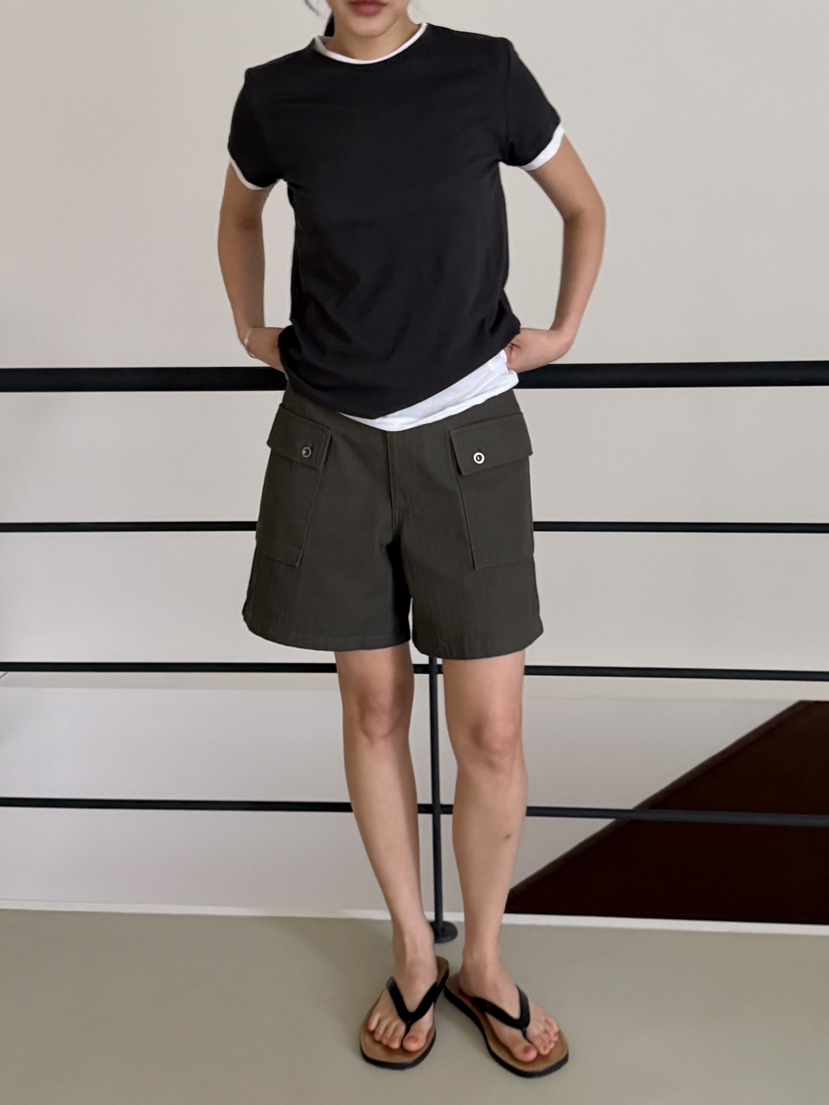 REGULARLY/PLACOR韓國東大門直郵女士新品人氣短褲人字紋REGULARLY/PLACOR短褲