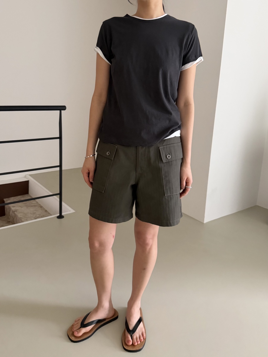 REGULARLY/PLACOR韓國東大門直郵女士新品人氣短褲人字紋REGULARLY/PLACOR短褲