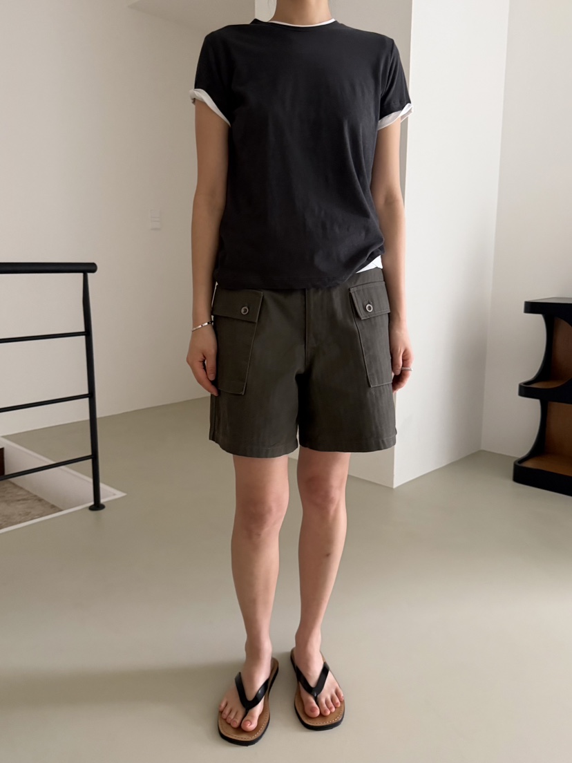 REGULARLY/PLACOR韓國東大門直郵女士新品人氣短褲人字紋REGULARLY/PLACOR短褲