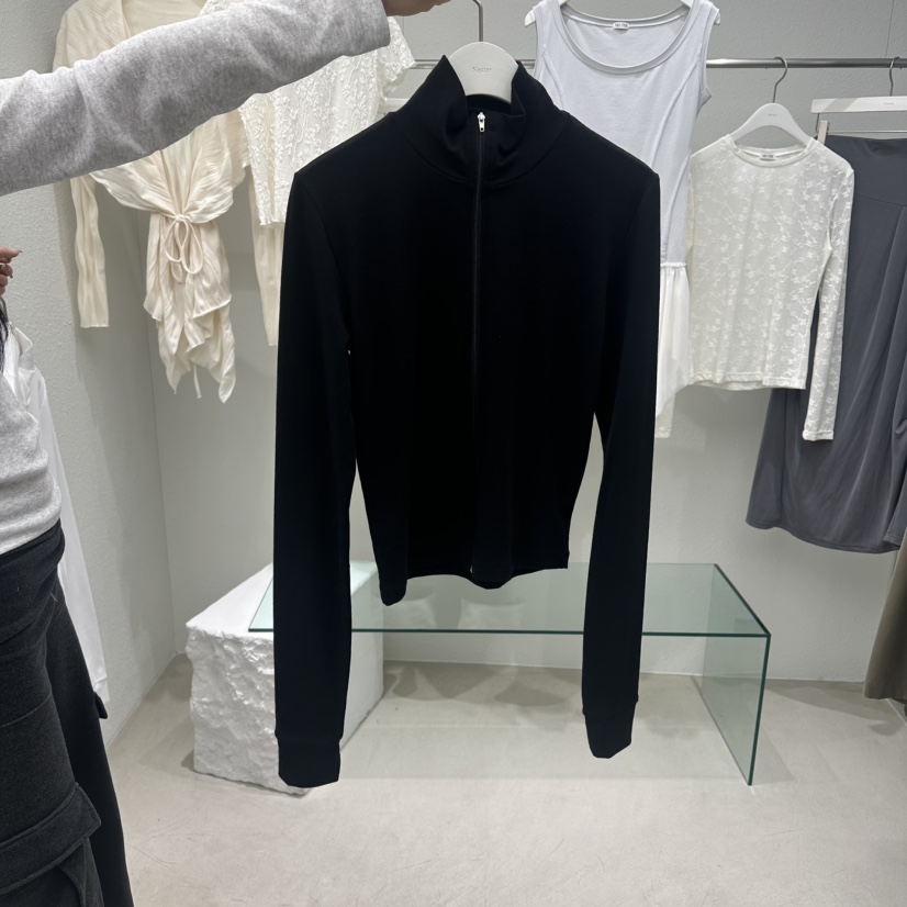 NEUTER韓國東大門直郵女裝新款職業熱賣26春夏時尚衛衣拉鏈NEUTER衛衣圖色2黑色