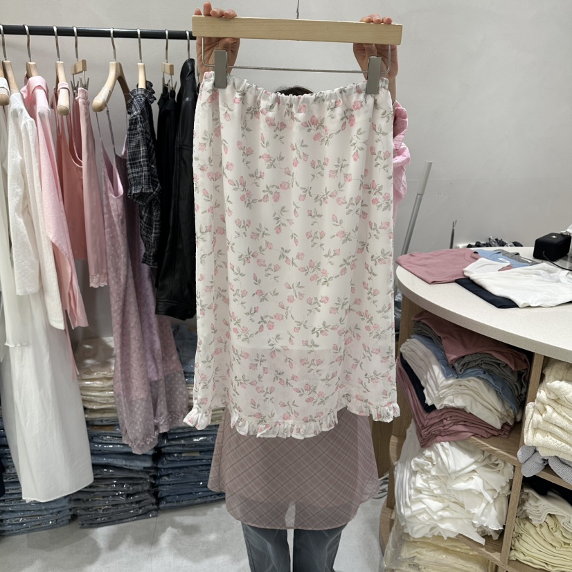 AURA韓國東大門代購女士新品熱賣26春夏人氣休閑職業長裙Au ra長裙