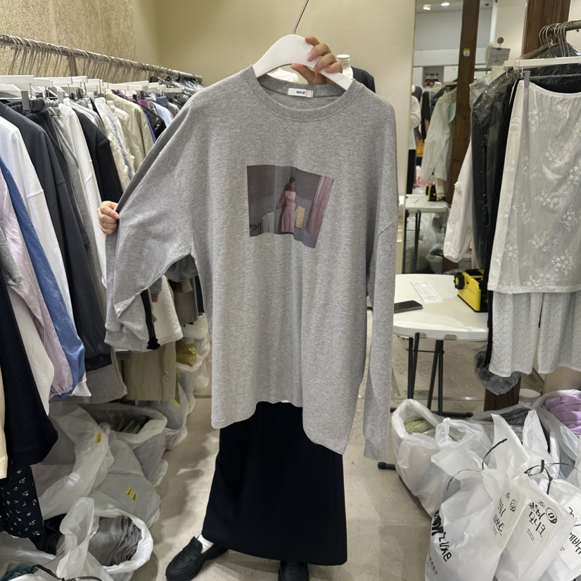 REFLAT韓國代購女士新品時尚26春夏休閑人氣熱賣職業長袖T恤REFLAT長袖T恤圖色2