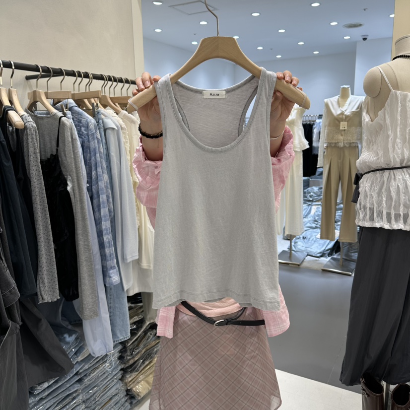 AURA韓國直郵女裝新品休閑推薦人氣熱賣職業時尚吊帶背心Au ra吊帶/背心圖色3