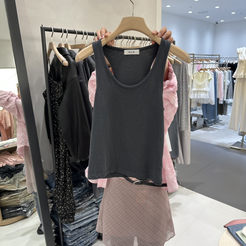AURA韓國直郵女裝新品休閑推薦人氣熱賣職業時尚吊帶背心Au ra吊帶/背心圖色4
