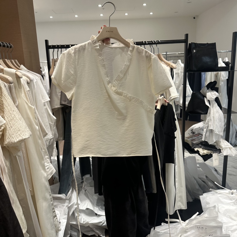 LE BUTTER韓國直郵實拍女士新品人氣職業熱賣襯衫蕾絲衫LE BUTTER襯衫/蕾絲衫圖色1