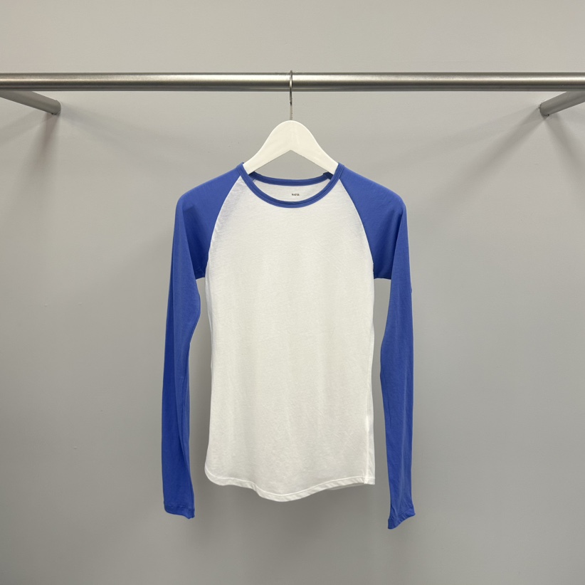 WATER/RIVER韓國直郵實拍女士新品推薦熱賣人氣長袖T恤撞色WATER/RIVER長袖T恤圖色1