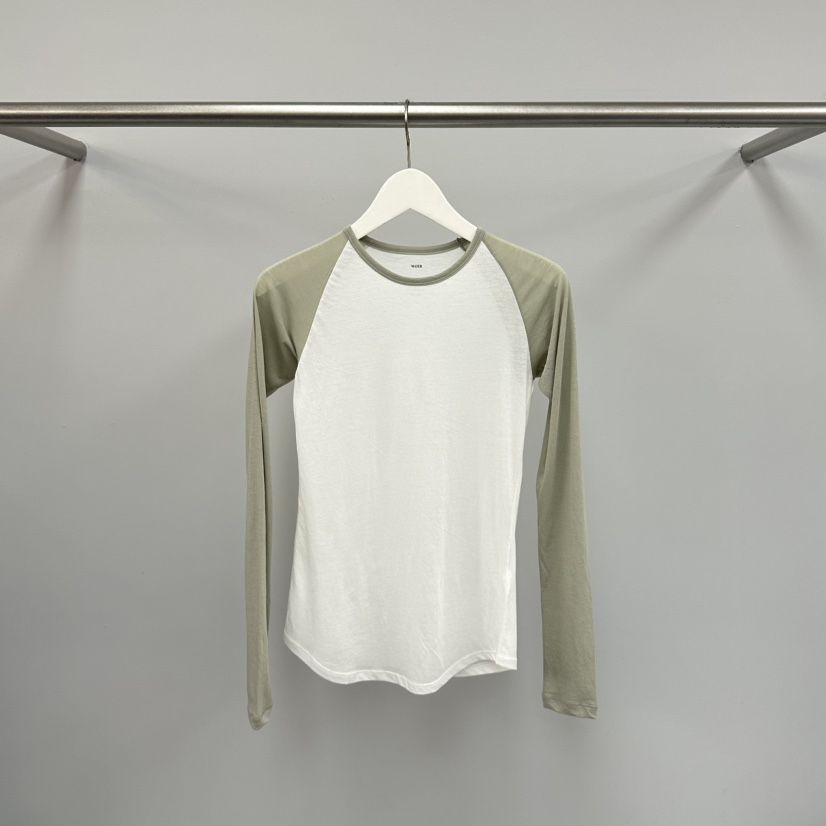 WATER/RIVER韓國直郵實拍女士新品推薦熱賣人氣長袖T恤撞色WATER/RIVER長袖T恤圖色2