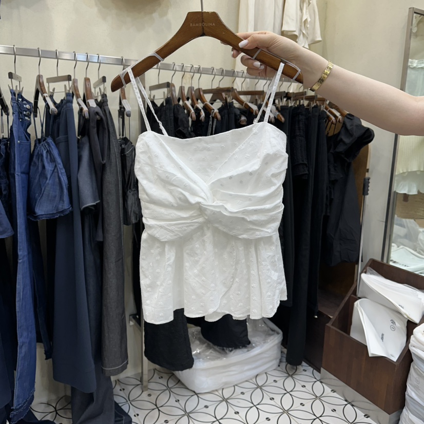 BAMBOLINA韓國直郵女士新品休閑26春夏熱賣時尚職業吊帶背心BAMBOLINA吊帶/背心圖色1