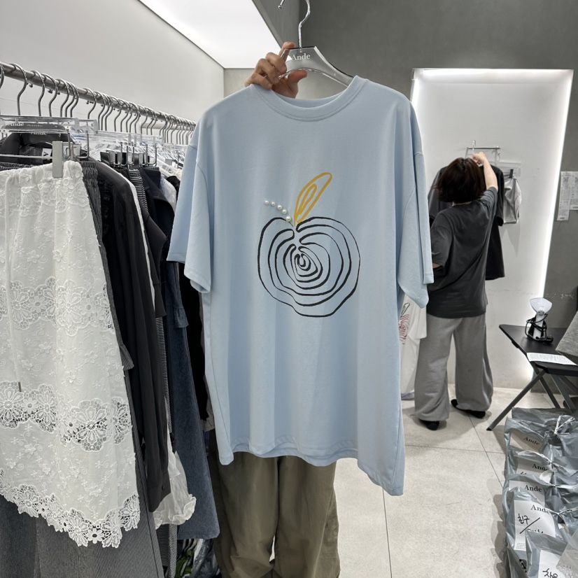 ANDE韓國東大門代購女裝新款時尚職業休閑26春夏推薦人氣T恤AndeT恤圖色3