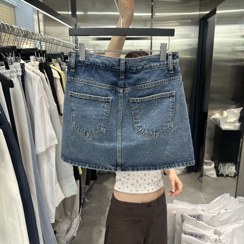 KIRKE韓國直郵實拍女裝新品26春夏熱賣職業裙褲水洗牛仔布KIRKE裙褲