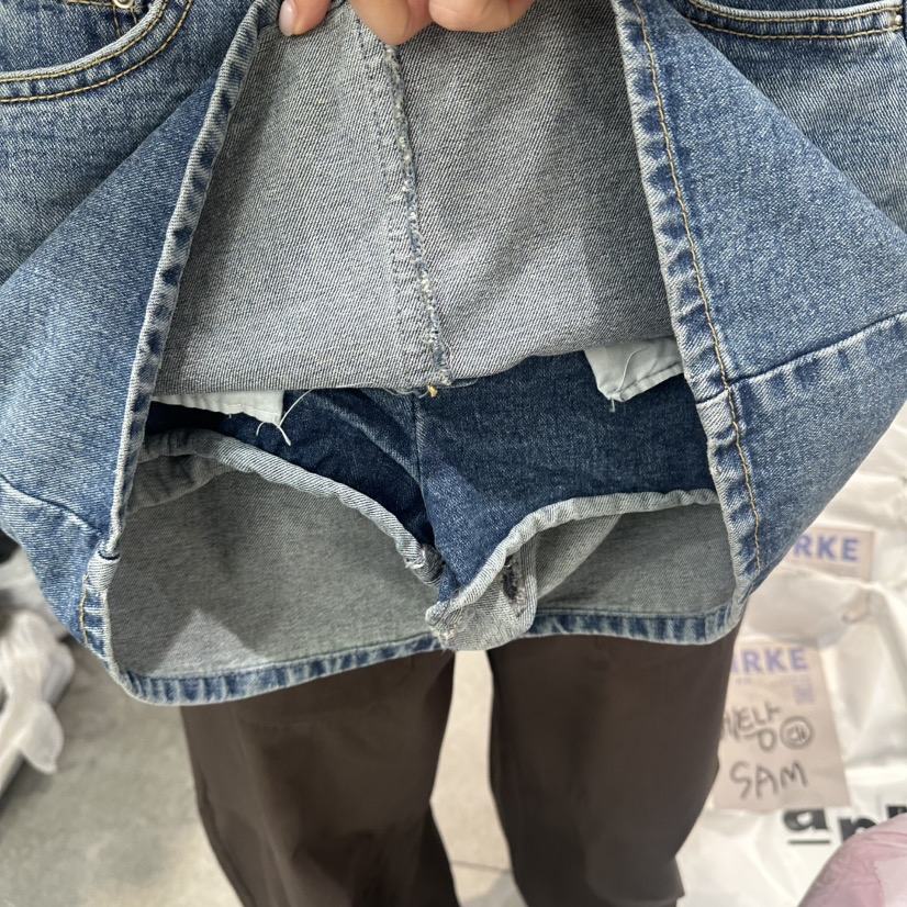 KIRKE韓國直郵實拍女裝新品26春夏熱賣職業裙褲水洗牛仔布KIRKE裙褲