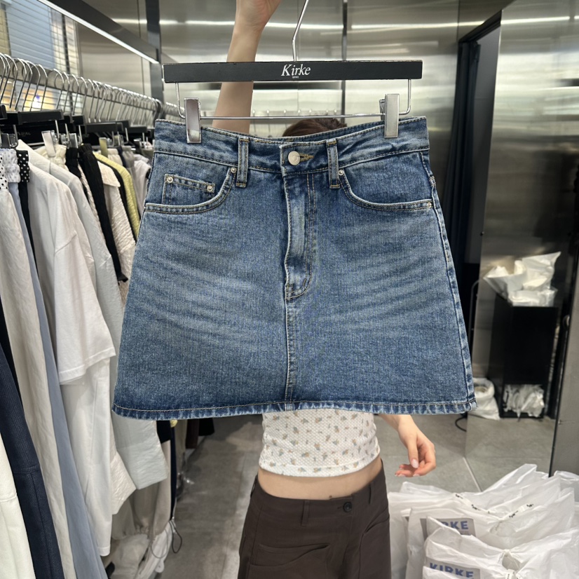KIRKE韓國直郵實拍女裝新品26春夏熱賣職業裙褲水洗牛仔布KIRKE裙褲圖色1