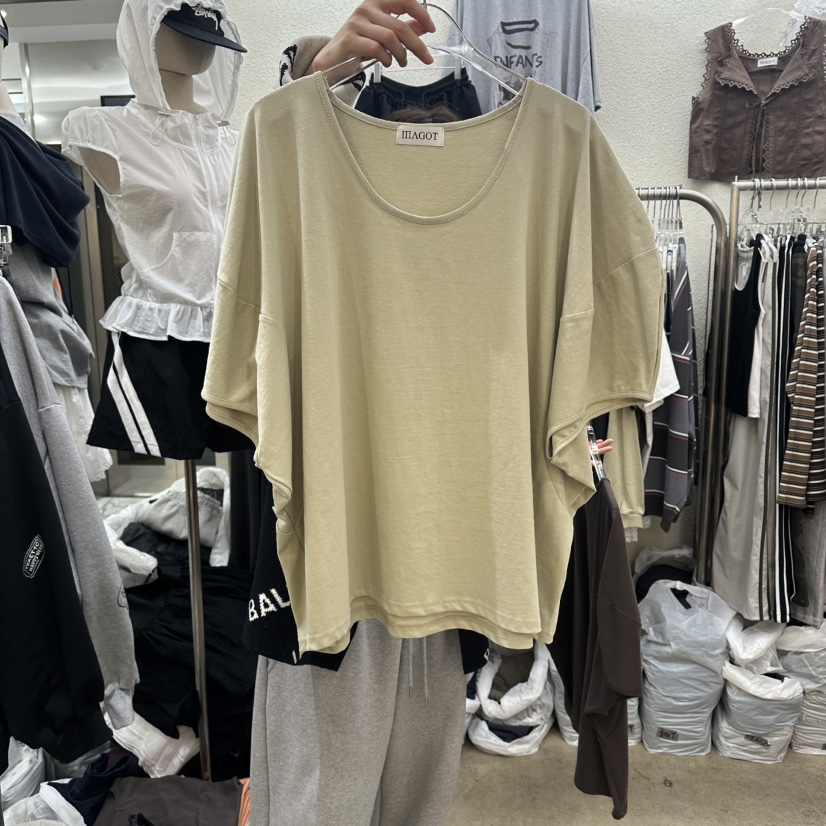 MAGOT韓國代購女裝新款職業時尚熱賣26春夏推薦人氣休閑T恤IIIΛGOT/MAGOTT恤圖色2