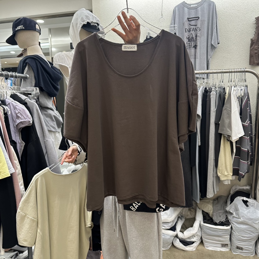 MAGOT韓國代購女裝新款職業時尚熱賣26春夏推薦人氣休閑T恤IIIΛGOT/MAGOTT恤圖色4