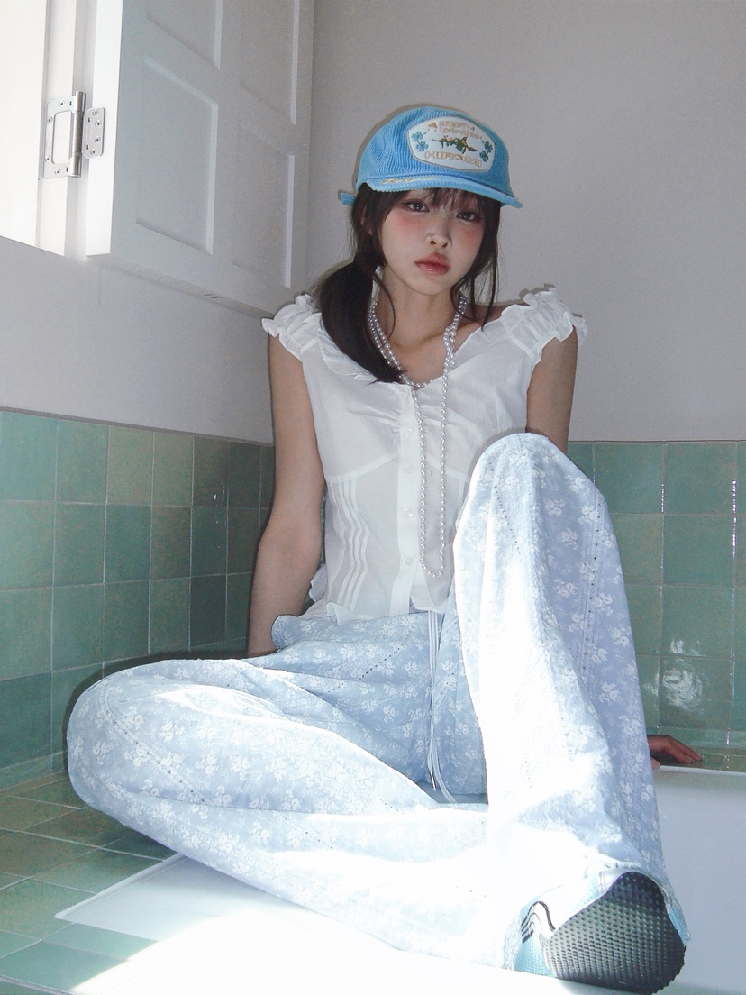 VERANDA韓國直郵實拍女裝新款職業推薦休閑襯衫蕾絲衫棉質VERANDA襯衫/蕾絲衫