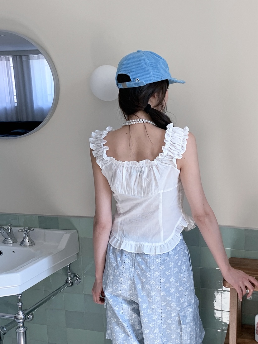 VERANDA韓國直郵實拍女裝新款職業推薦休閑襯衫蕾絲衫棉質VERANDA襯衫/蕾絲衫