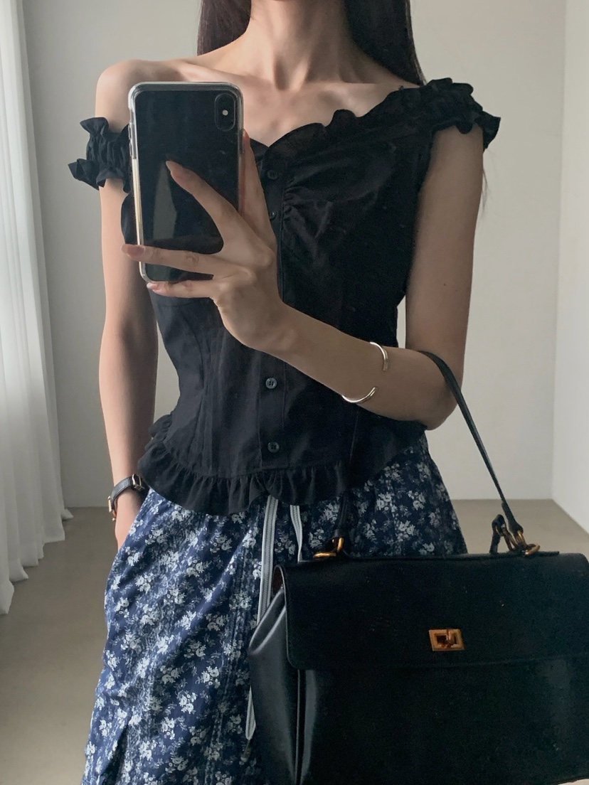 VERANDA韓國直郵實拍女裝新款職業推薦休閑襯衫蕾絲衫棉質VERANDA襯衫/蕾絲衫