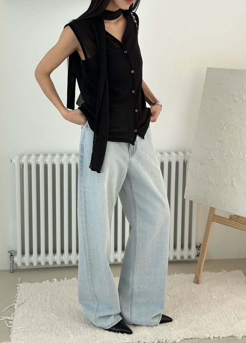 LE VASE韓國直郵女士新品人氣26春夏熱賣職業時尚馬甲圍巾LE VASE馬甲