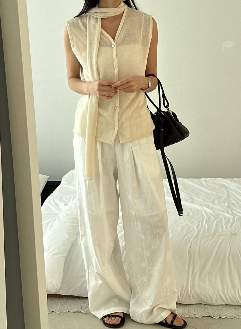 LE VASE韓國直郵女士新品人氣26春夏熱賣職業時尚馬甲圍巾LE VASE馬甲