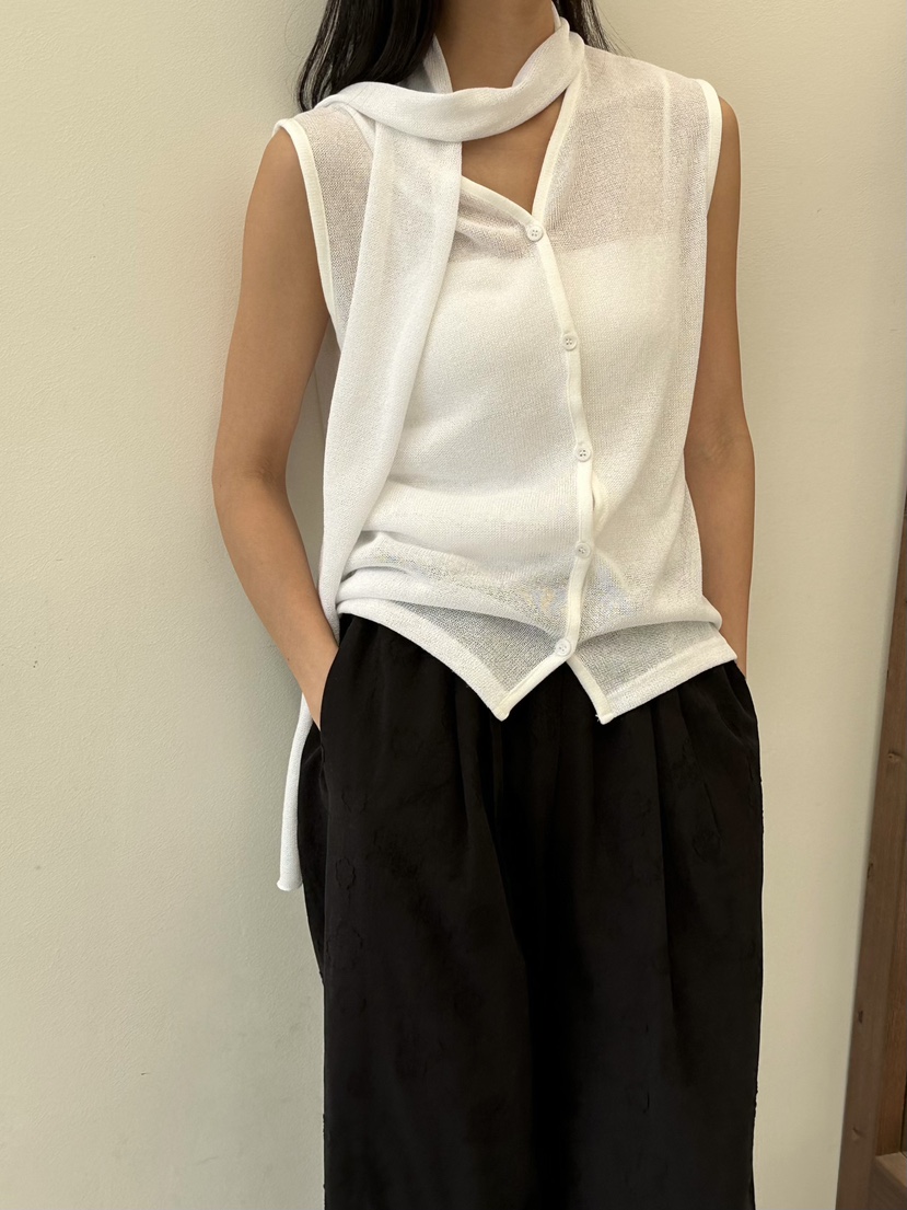 LE VASE韓國直郵女士新品人氣26春夏熱賣職業時尚馬甲圍巾LE VASE馬甲