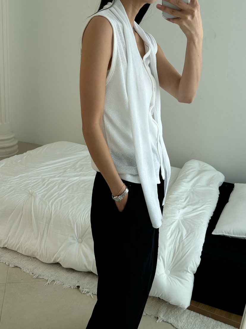 LE VASE韓國直郵女士新品人氣26春夏熱賣職業時尚馬甲圍巾LE VASE馬甲