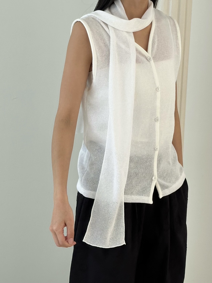 LE VASE韓國直郵女士新品人氣26春夏熱賣職業時尚馬甲圍巾LE VASE馬甲