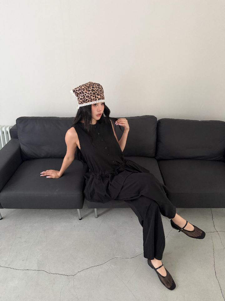 HEY/TO SEWING韓國直郵女士新款休閑職業連體褲百褶褶裙BY HEY/TO SEWING連體褲